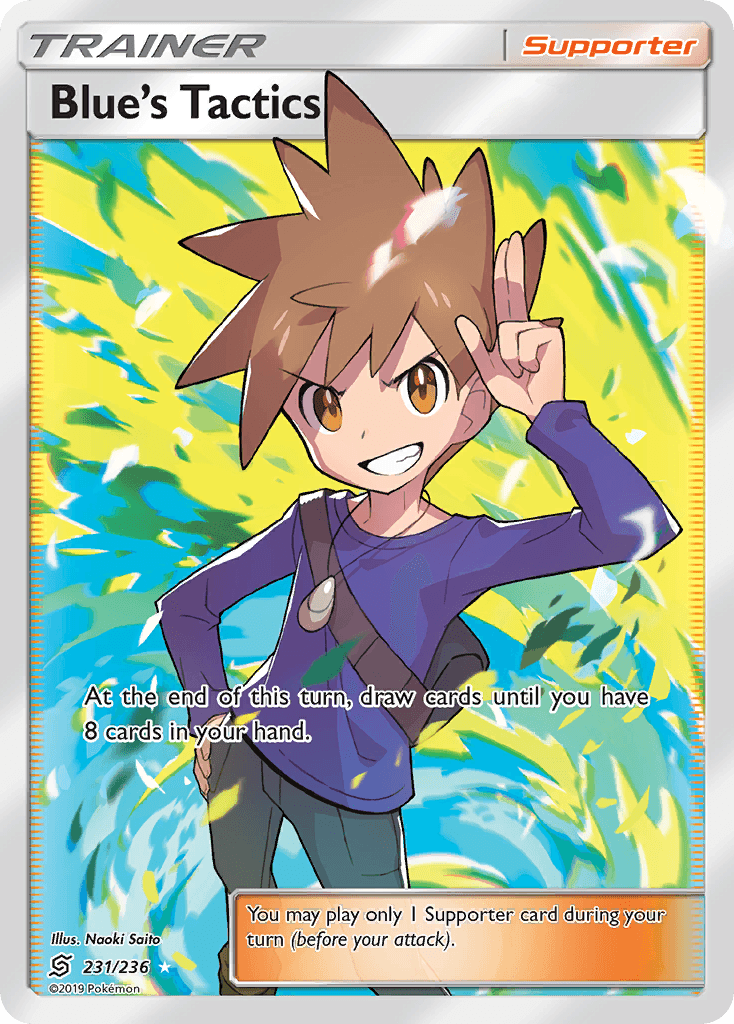 Blue's Tactics Pokémon card