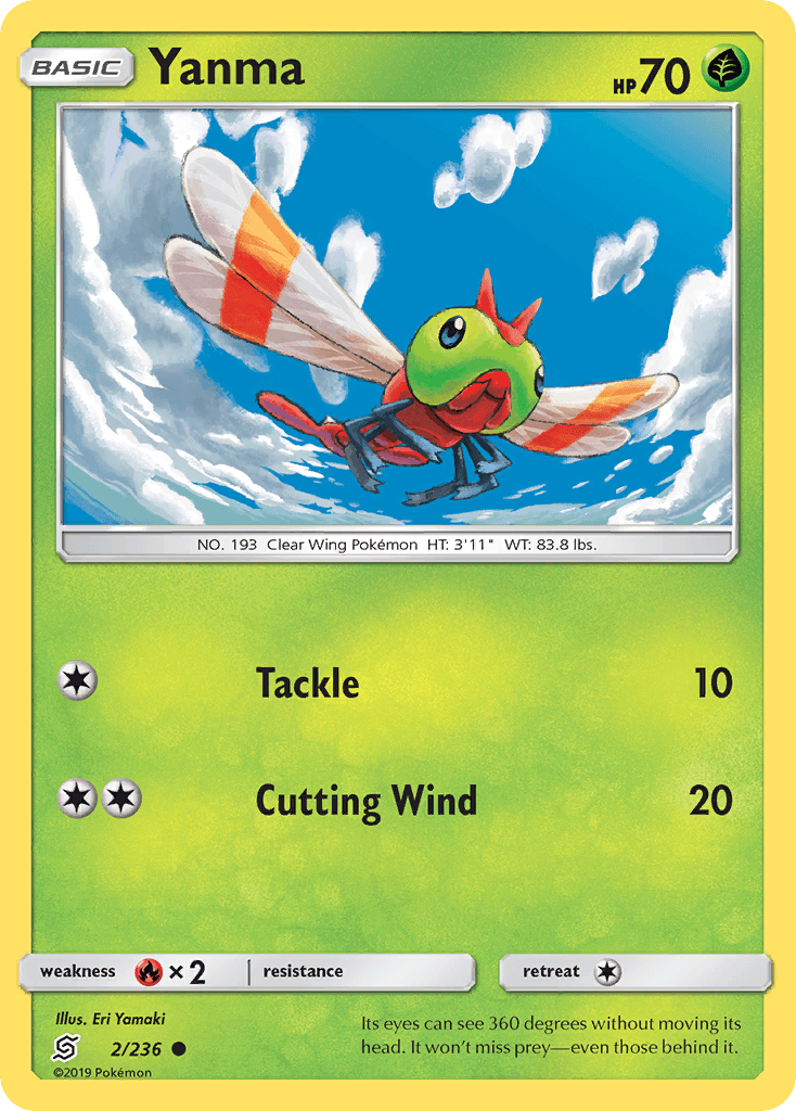 Yanma Pokémon card