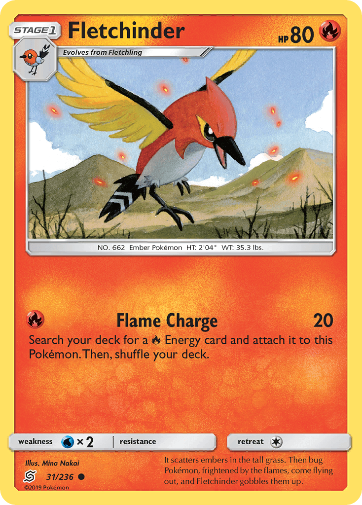 Fletchinder Pokémon card