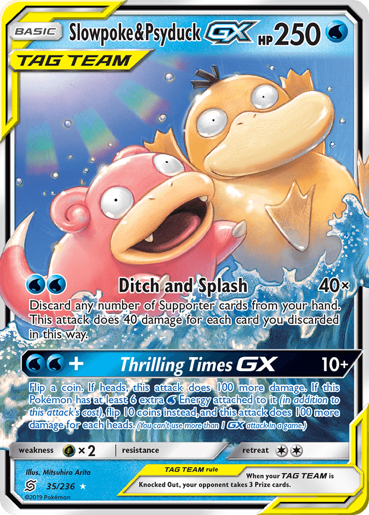 Slowpoke & Psyduck-GX — Rare Holo GX