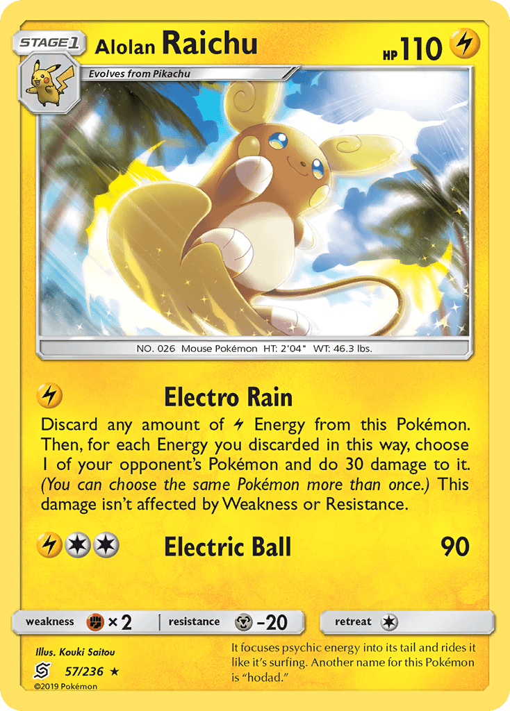 Alolan Raichu Pokémon card