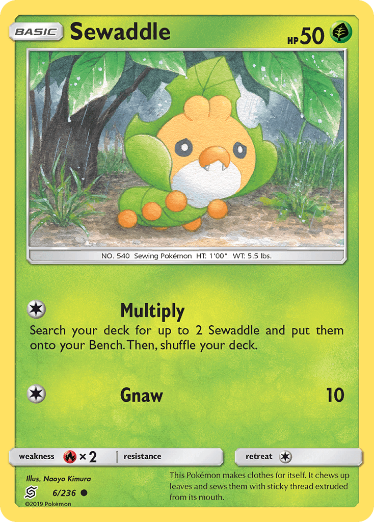 Sewaddle Pokémon card