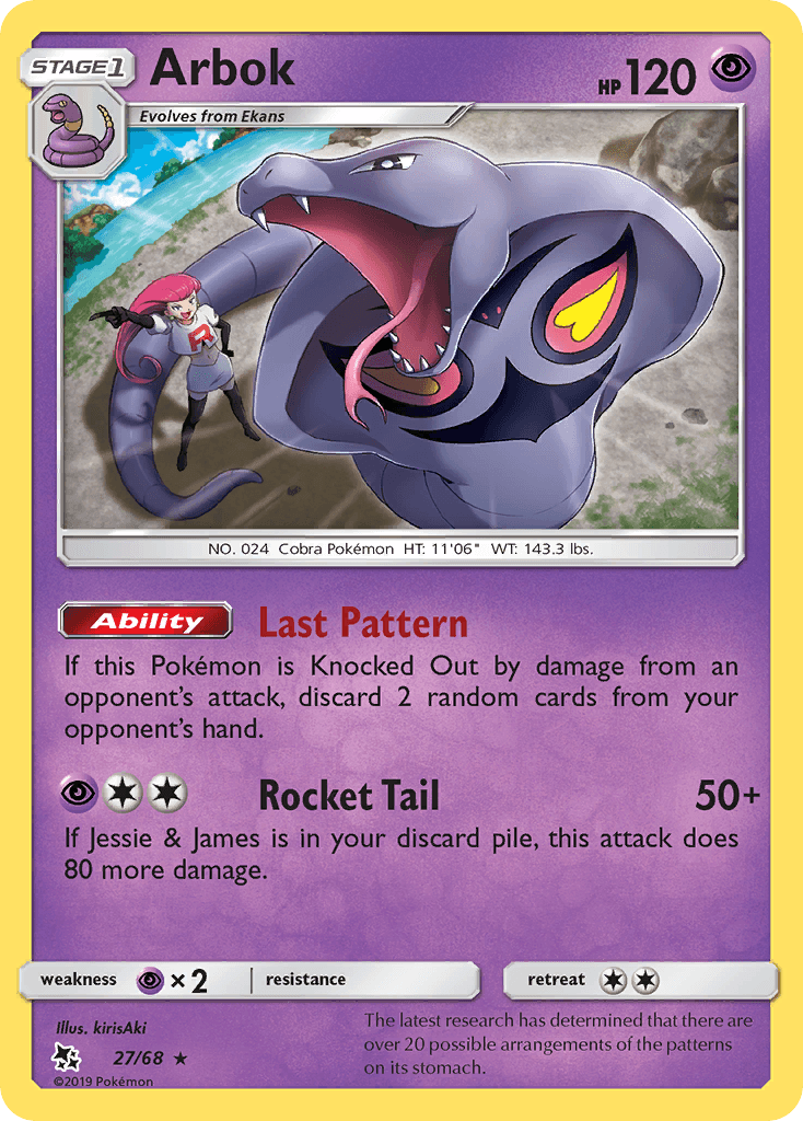 Arbok Pokémon card
