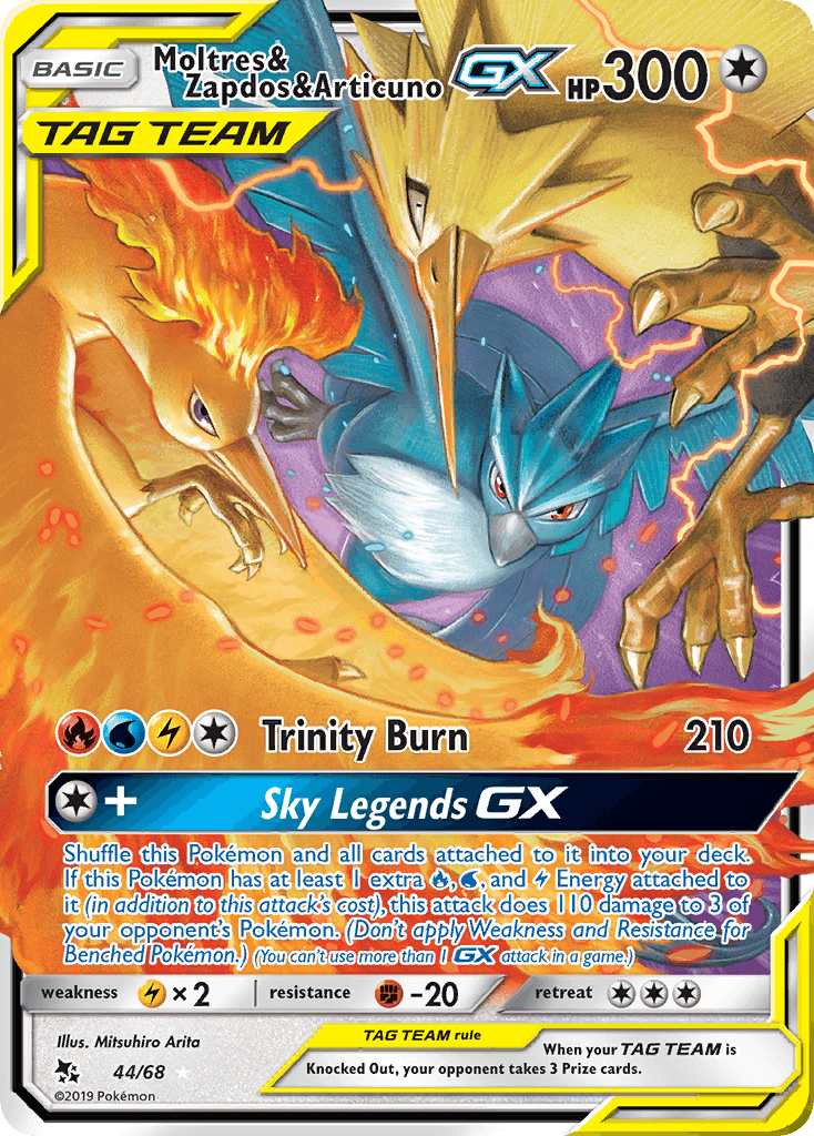 Moltres & Zapdos & Articuno-GX — Rare Holo GX