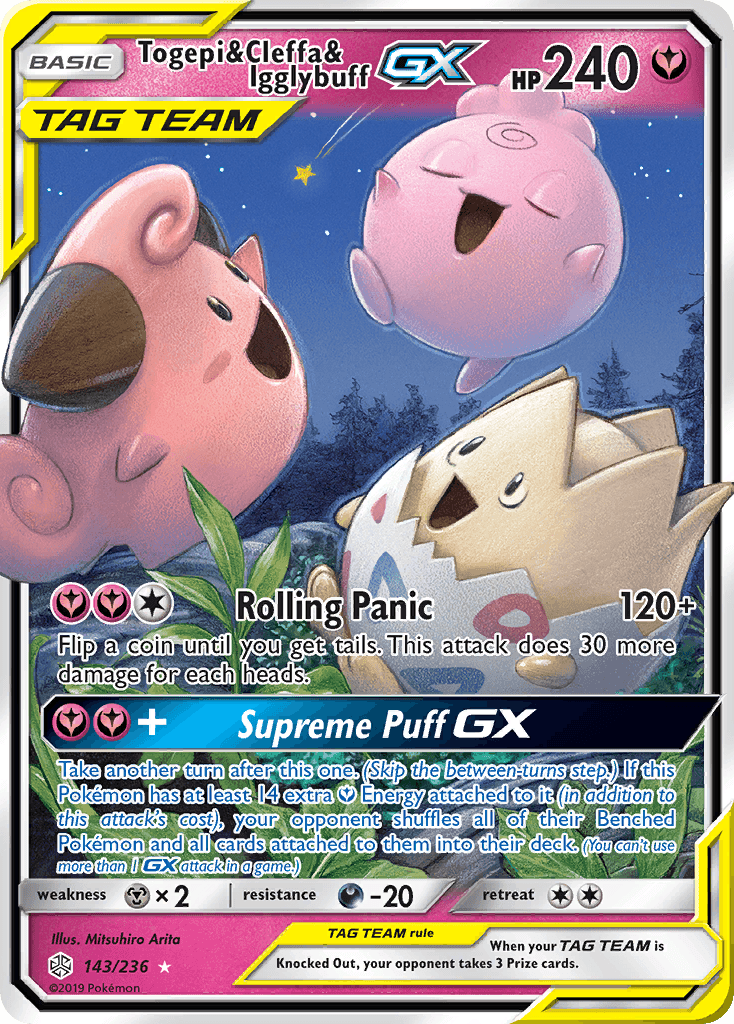 Togepi & Cleffa & Igglybuff-GX — Fairy type