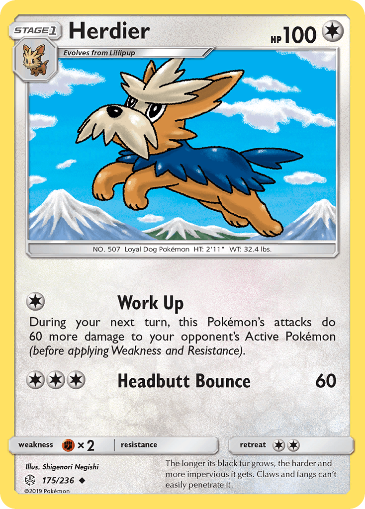 Herdier Pokémon card