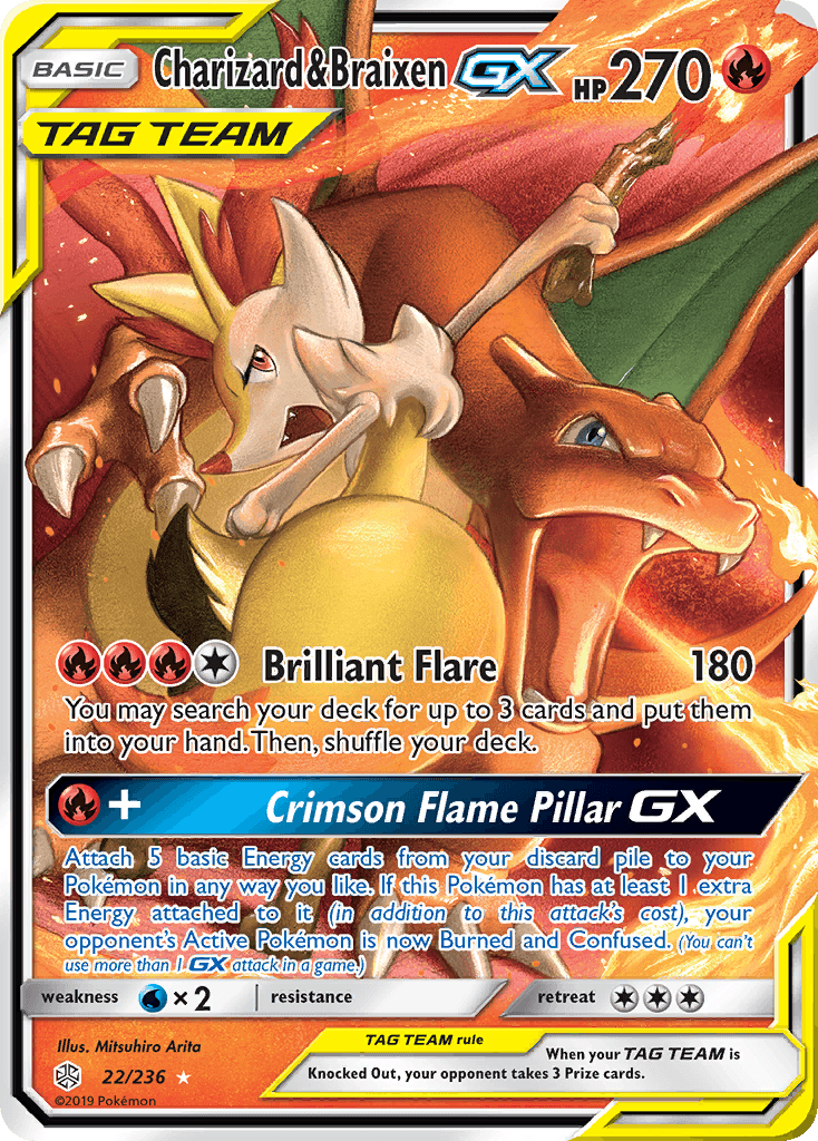 Charizard & Braixen-GX from Cosmic Eclipse