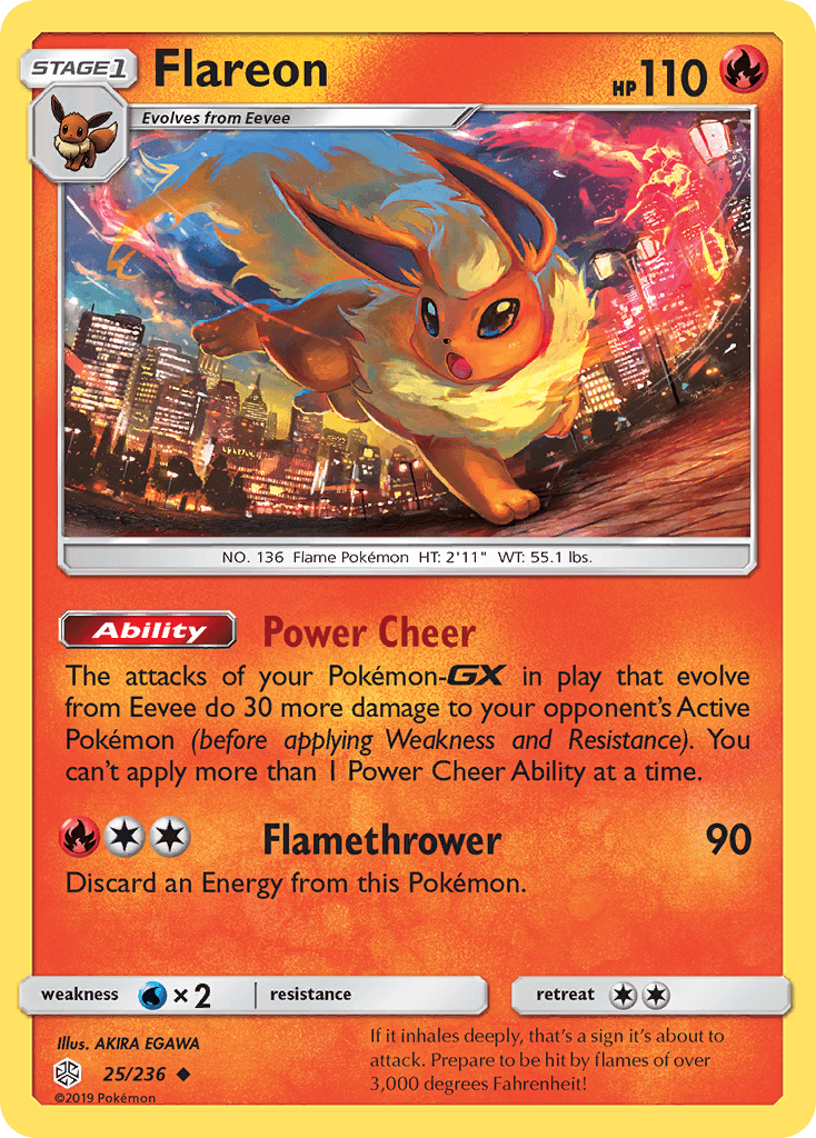 Flareon from Cosmic Eclipse