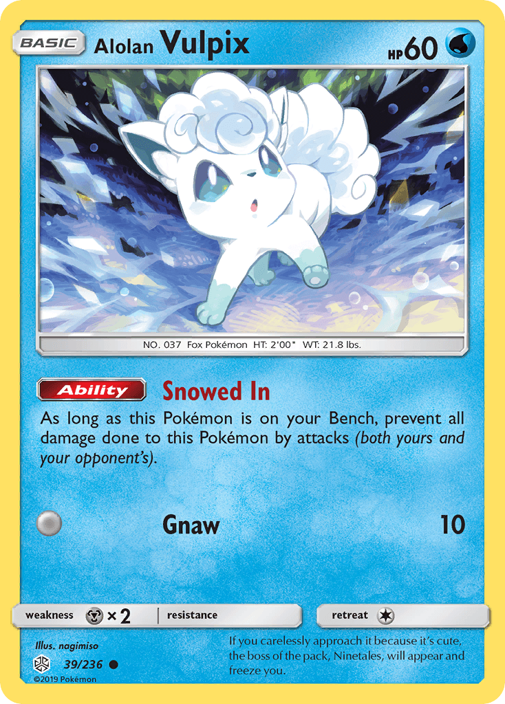 Alolan Vulpix Pokémon card