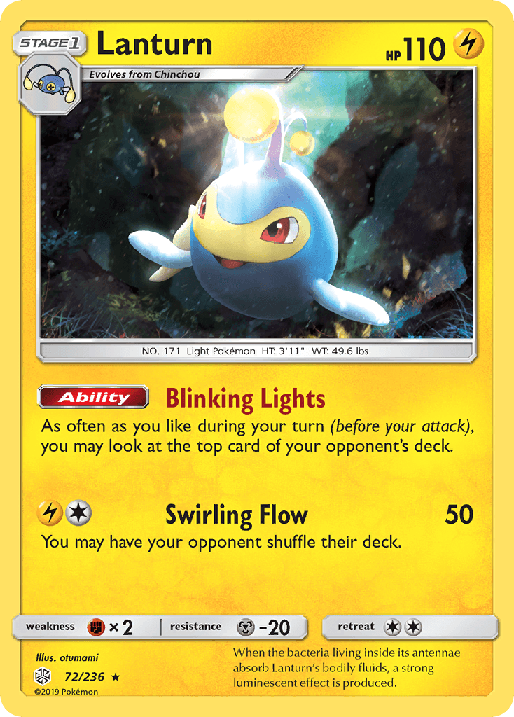 Lanturn Pokémon card