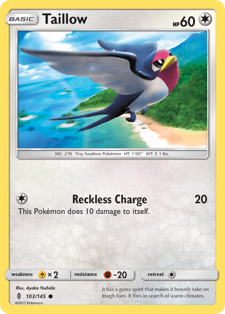 Taillow Pokémon card
