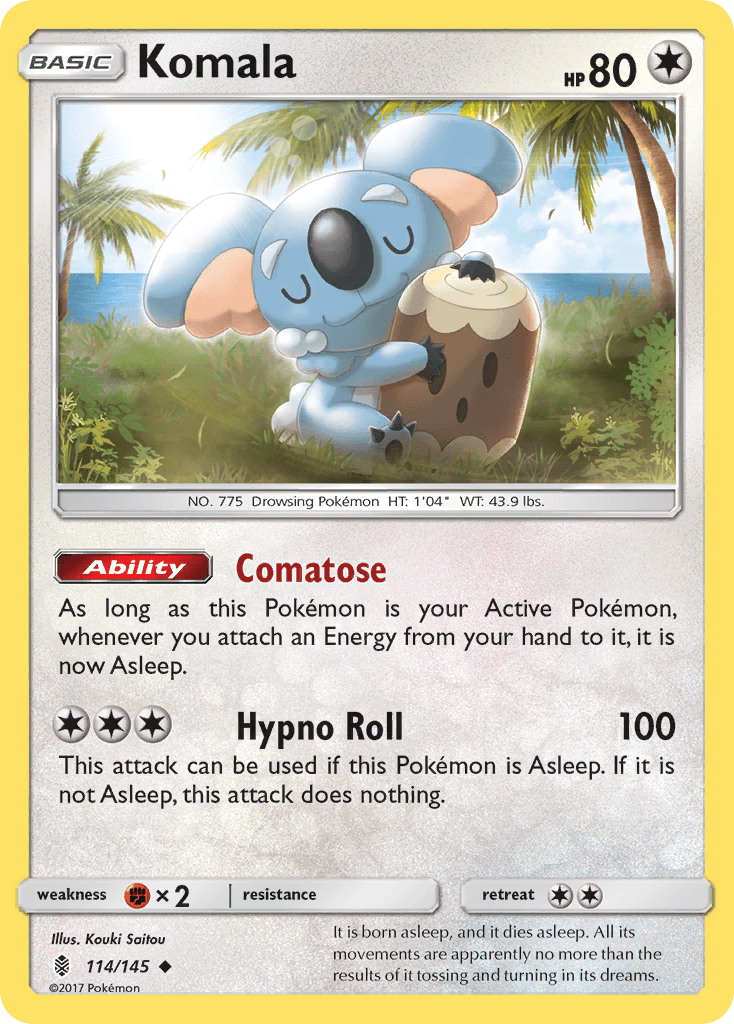 Komala Pokémon card