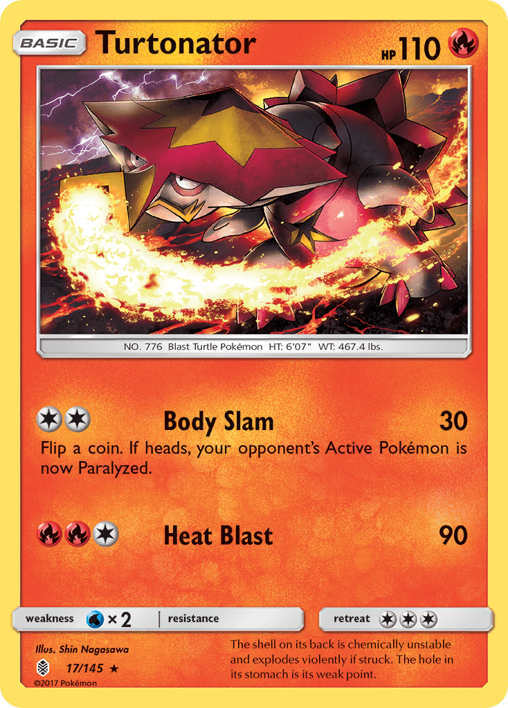 Turtonator Pokémon card