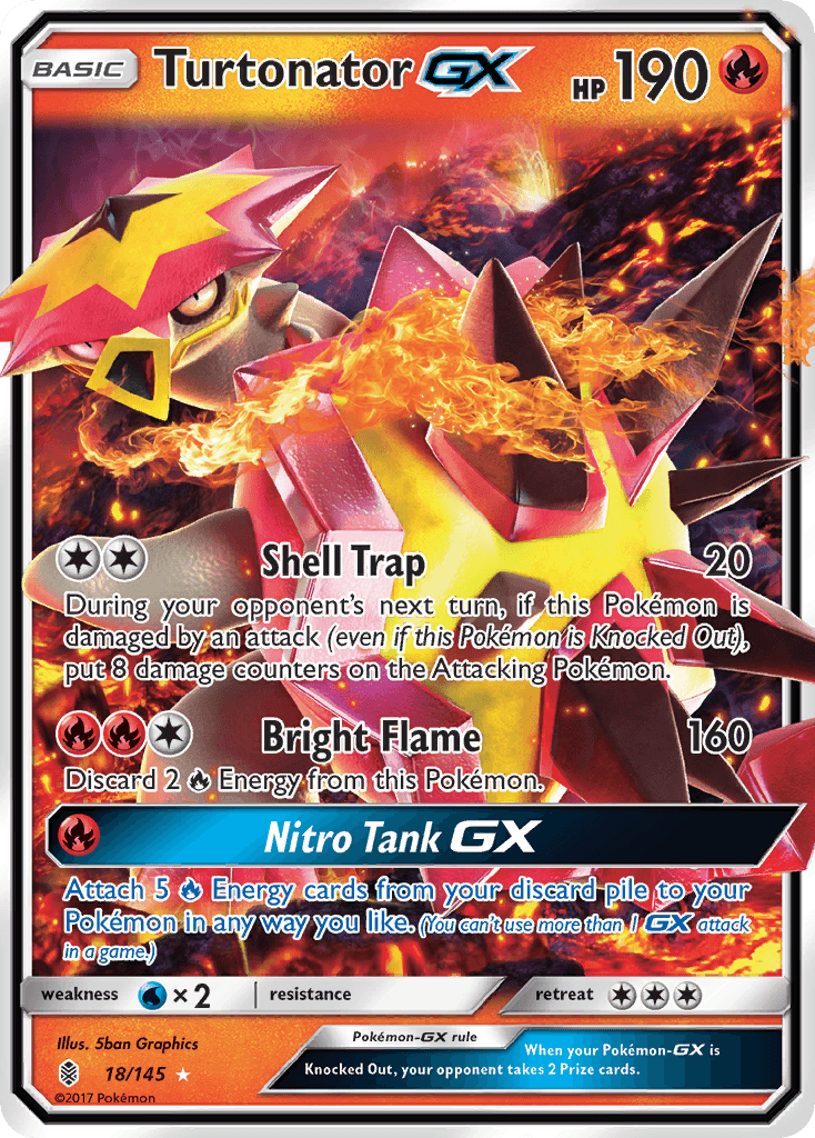 Turtonator-GX Pokémon card