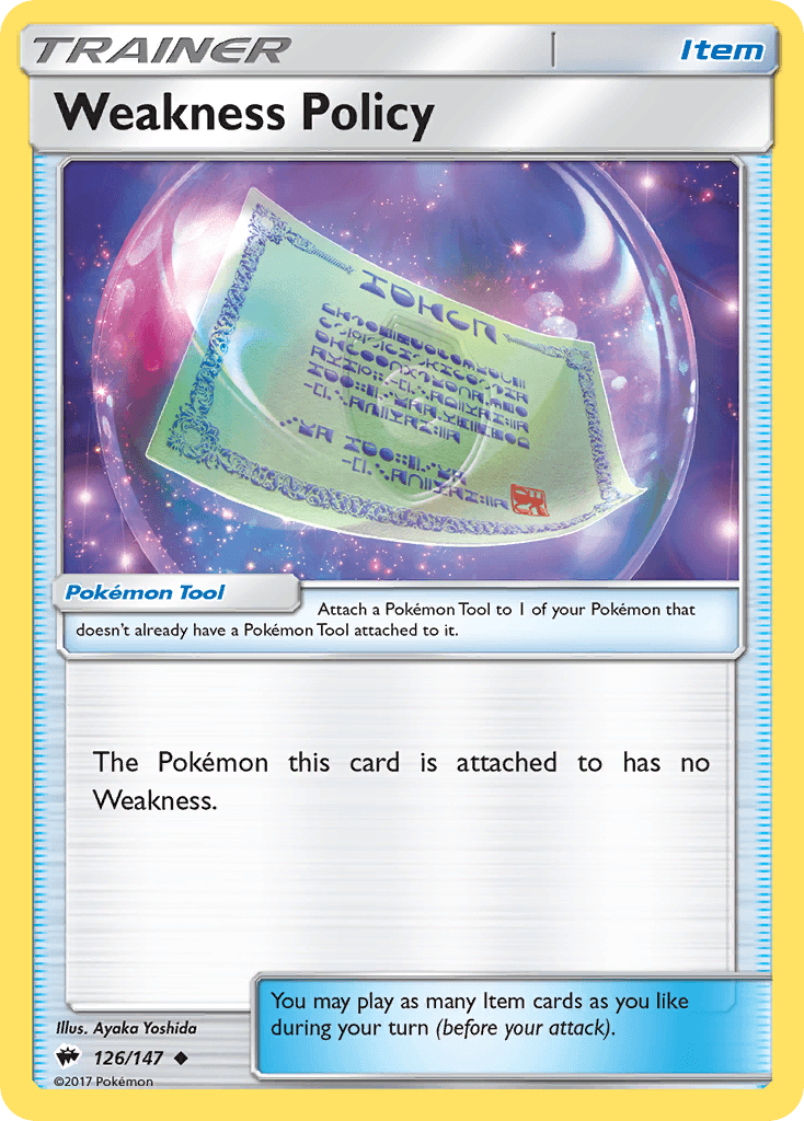 Weakness Policy Pokémon card