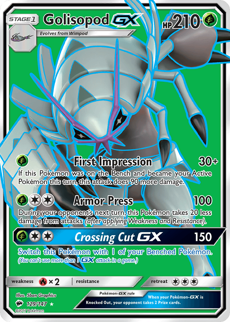 Golisopod-GX Pokémon card