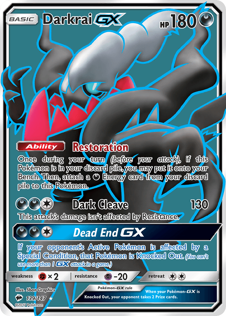 Darkrai-GX from Burning Shadows