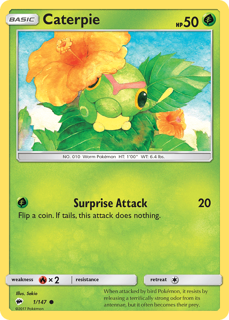 Caterpie Pokémon card