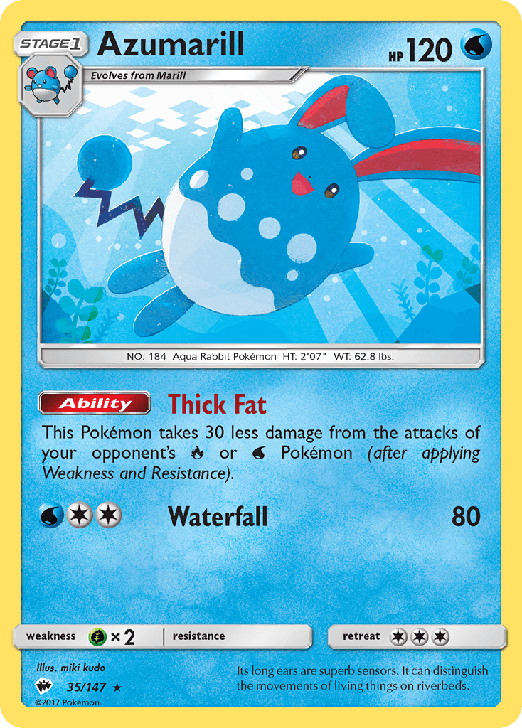 Azumarill Pokémon card