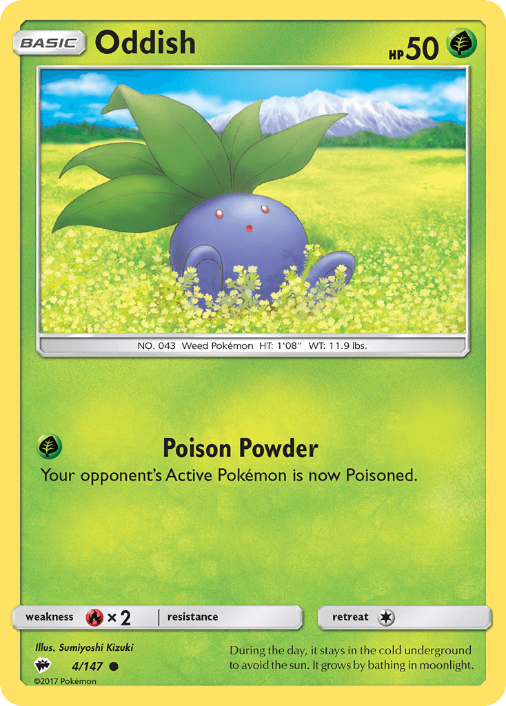 Oddish Pokémon card
