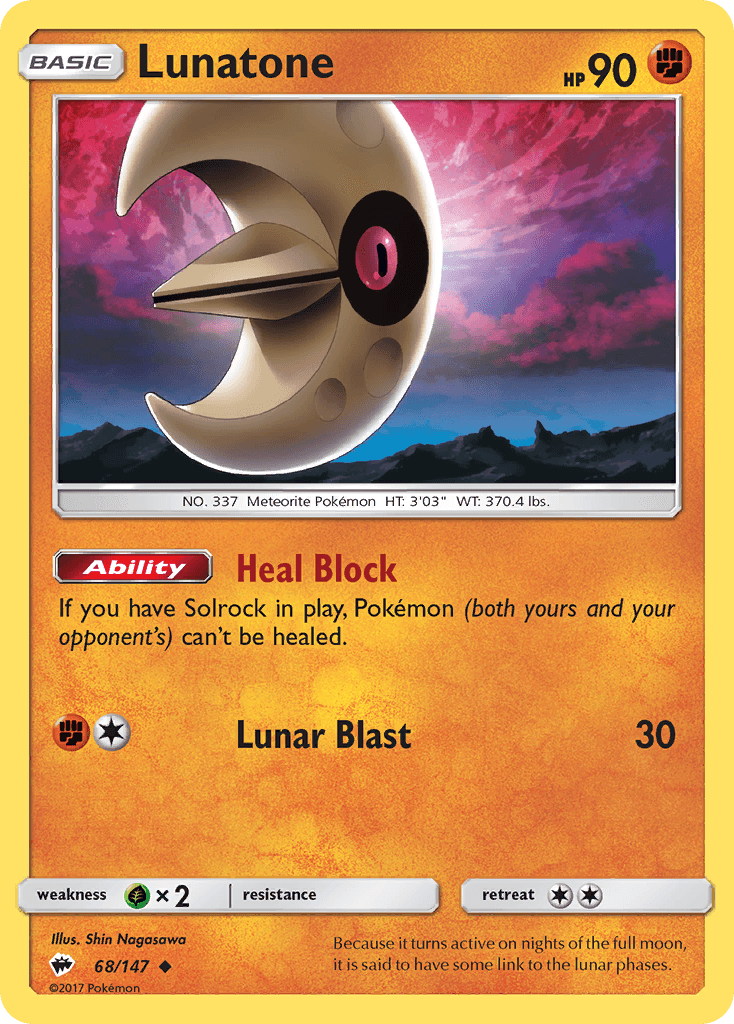 Lunatone Pokémon card