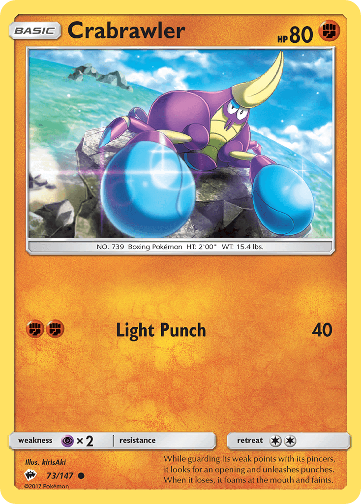 Crabrawler Pokémon card