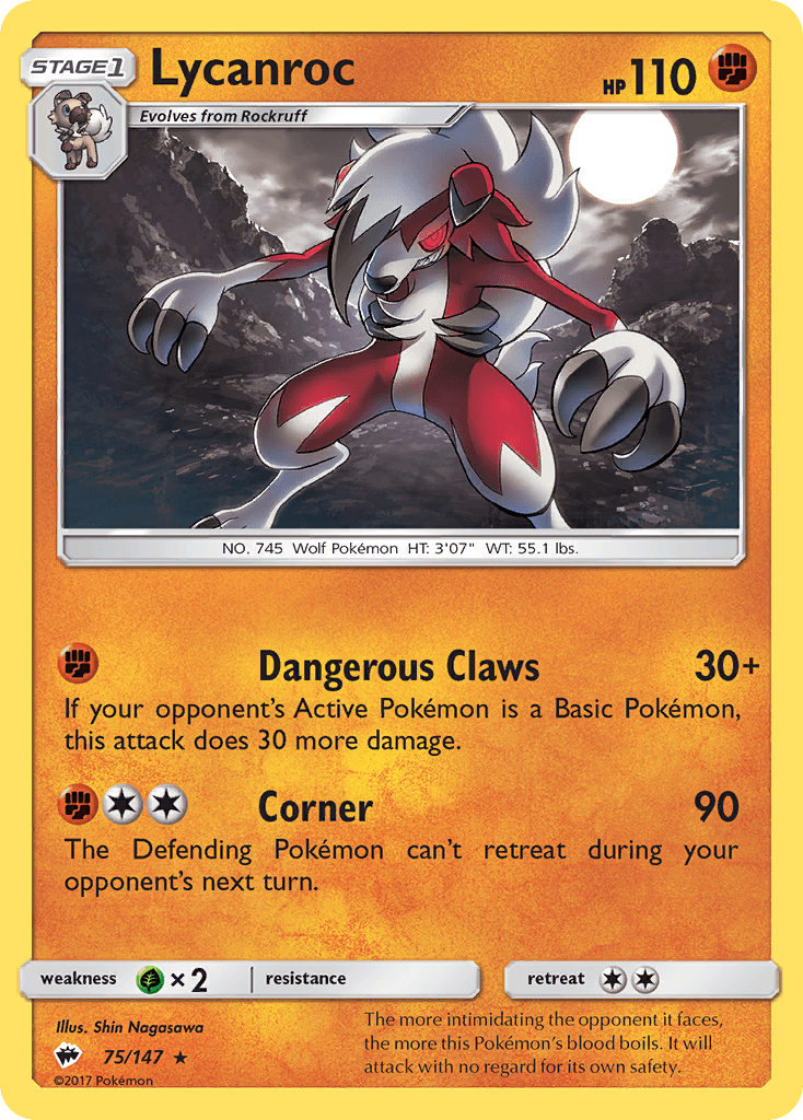Lycanroc Pokémon card