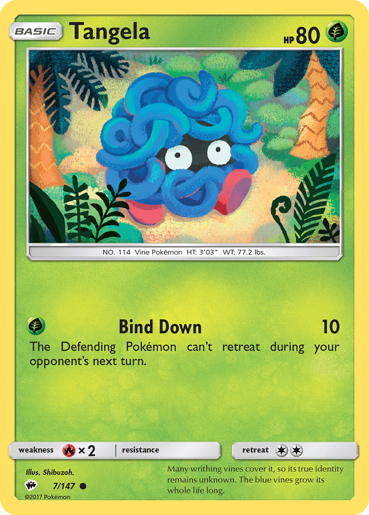 Tangela Pokémon card