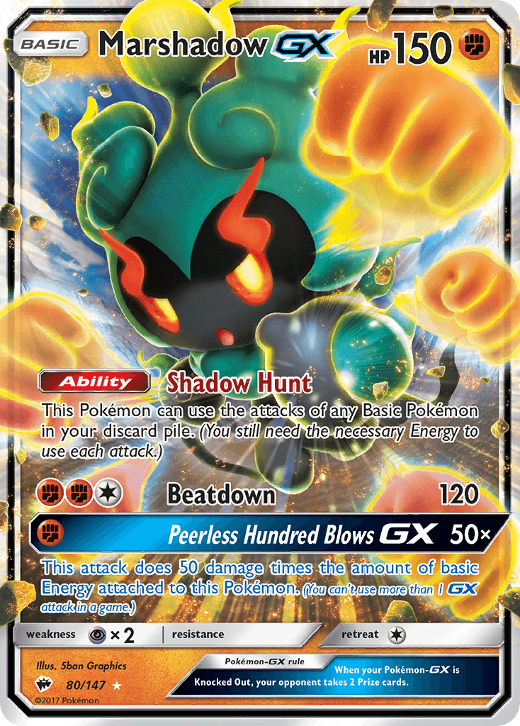 Marshadow-GX Pokémon card
