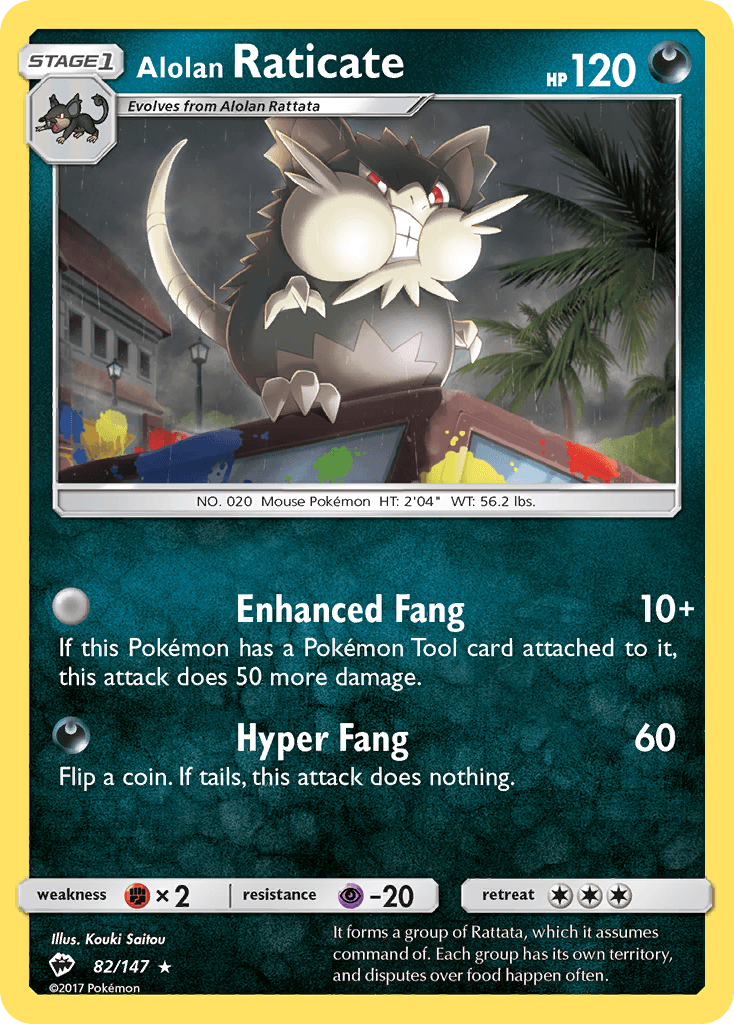 Alolan Raticate Pokémon card