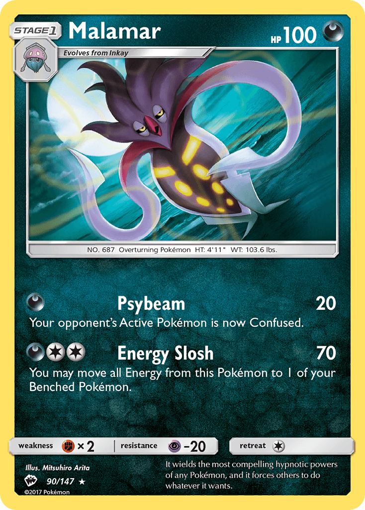Malamar Pokémon card