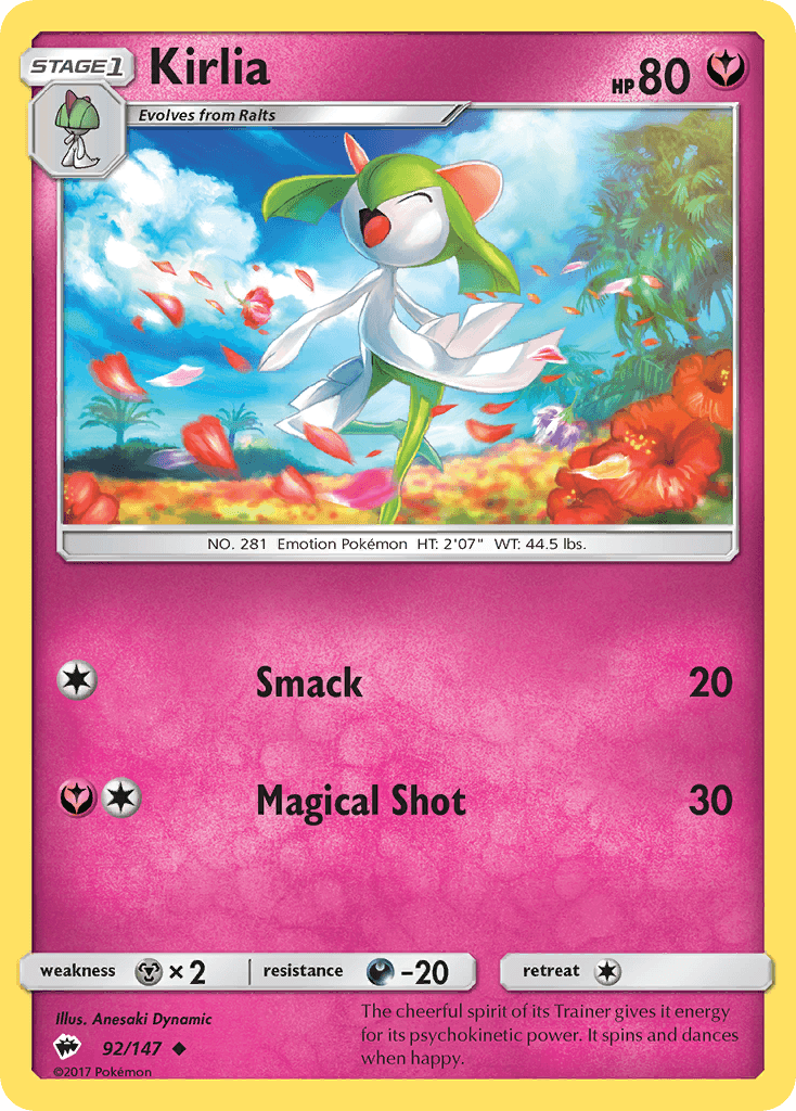 Kirlia Pokémon card