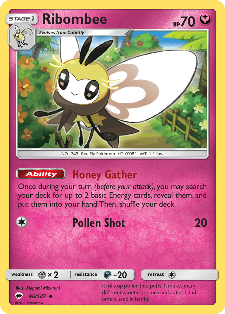 Ribombee Pokémon card