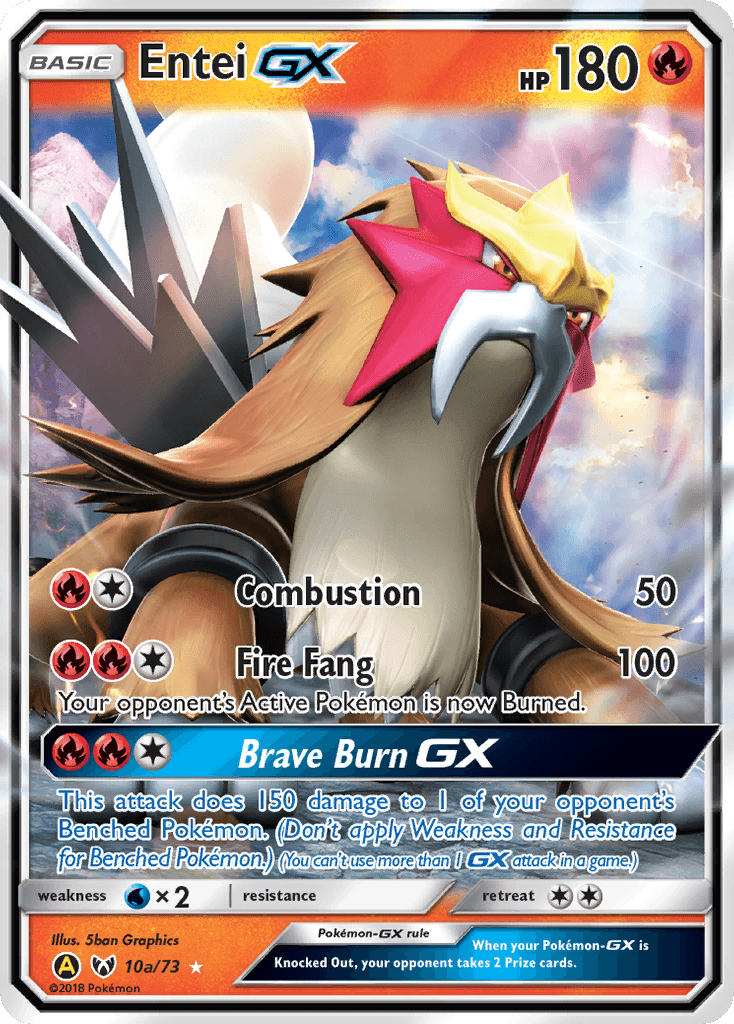 Entei-GX Pokémon card