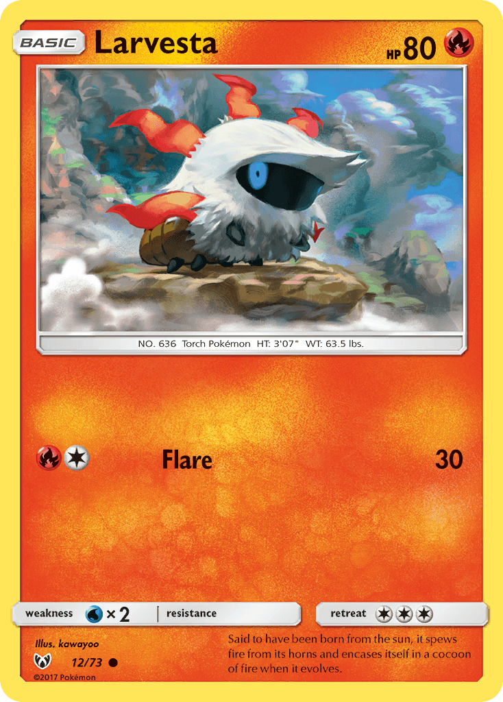 Larvesta Pokémon card