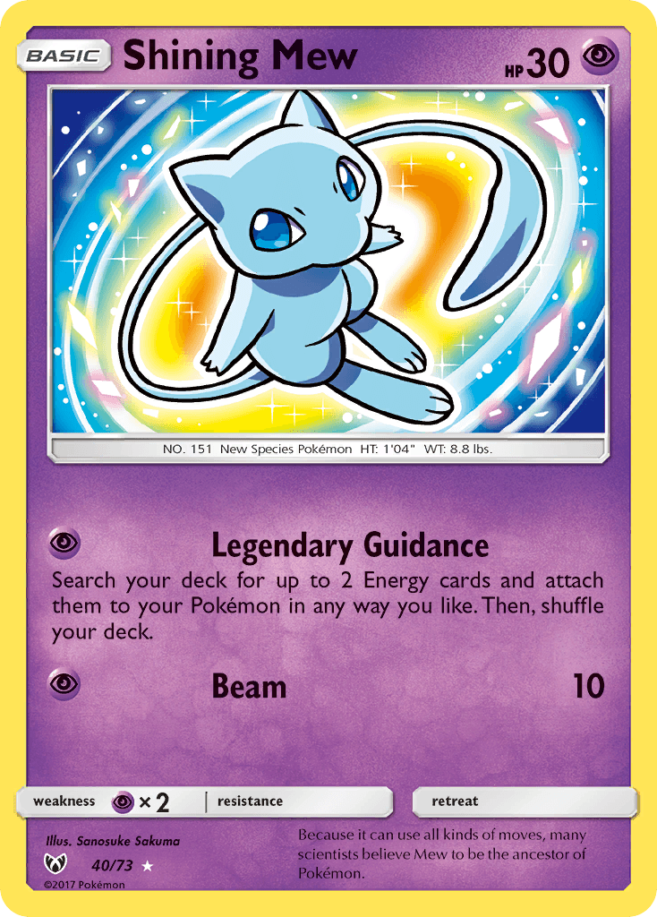 Shining Mew from Shining Legends