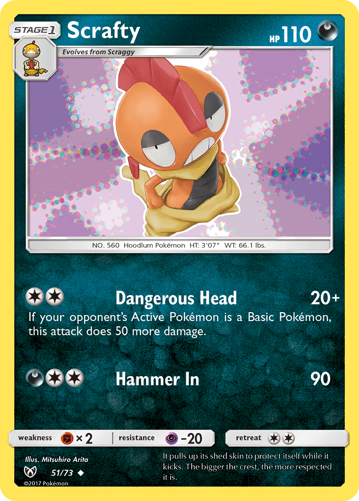 Scrafty Pokémon card