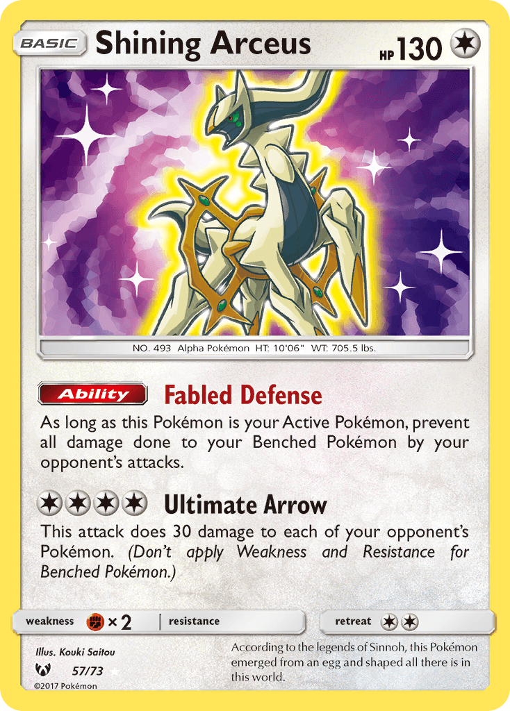 Shining Arceus from Shining Legends