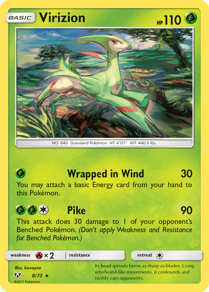 Virizion Pokémon card
