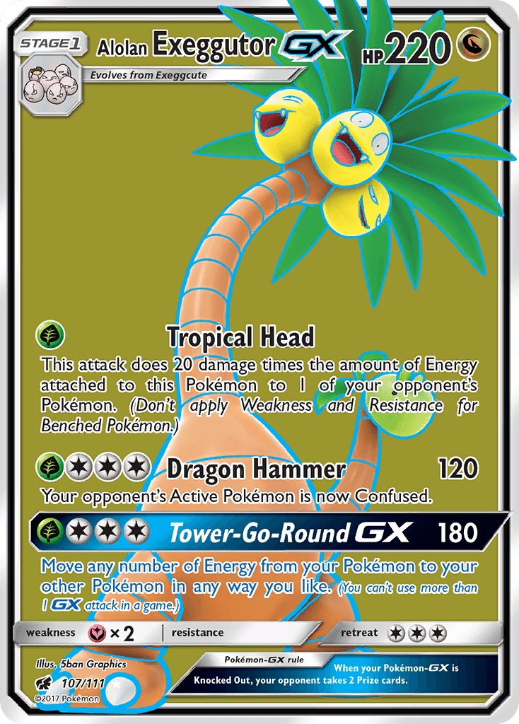Alolan Exeggutor-GX Pokémon card