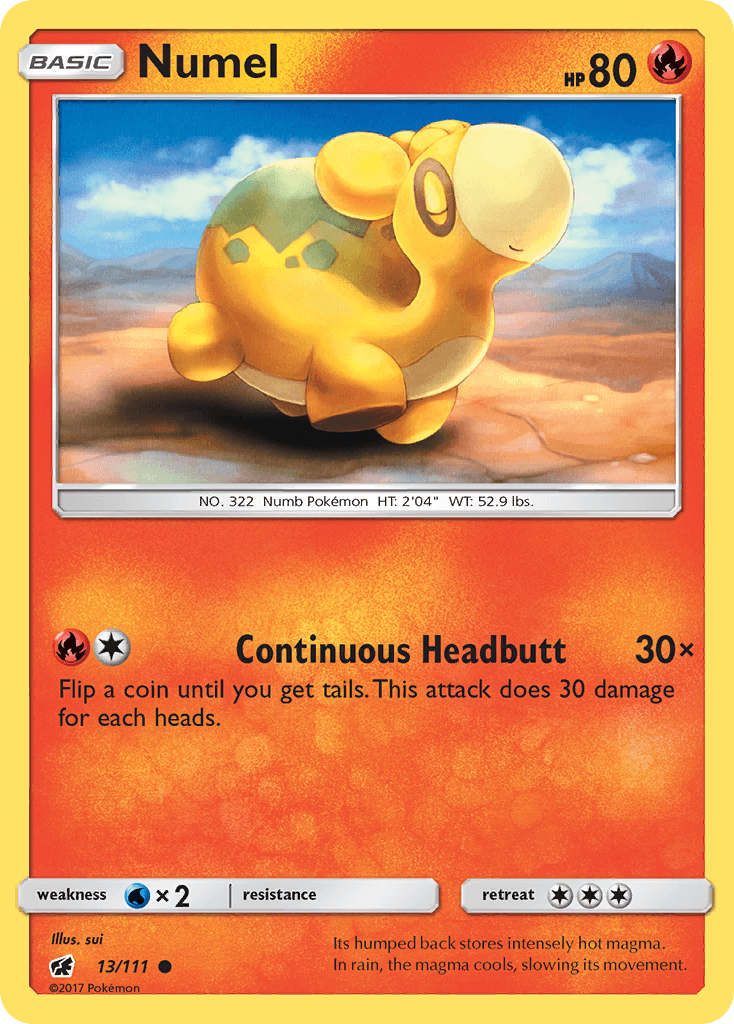 Numel Pokémon card