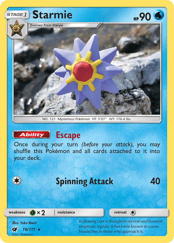 Starmie Pokémon card
