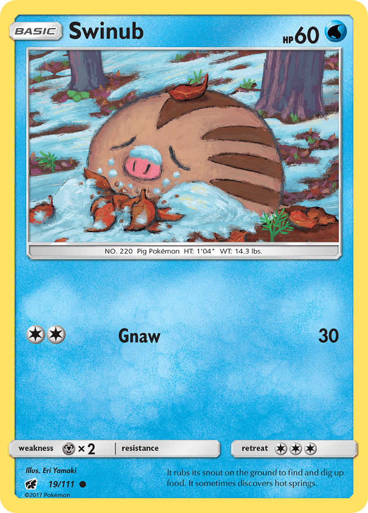 Swinub Pokémon card