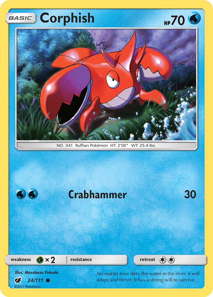 Corphish Pokémon card