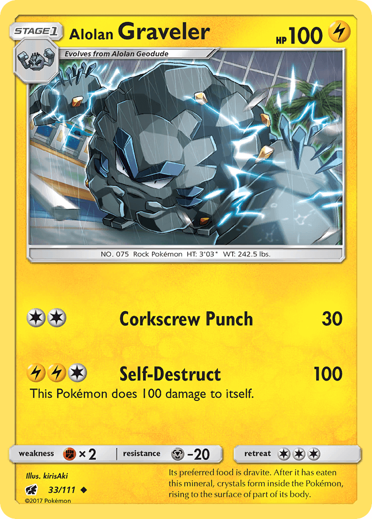 Alolan Graveler Pokémon card