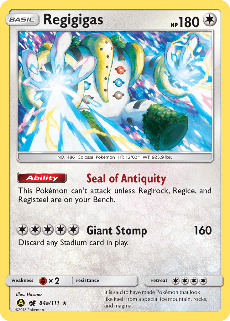 Regigigas Pokémon card