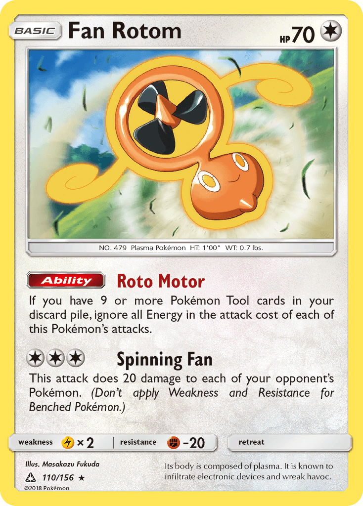 Fan Rotom Pokémon card