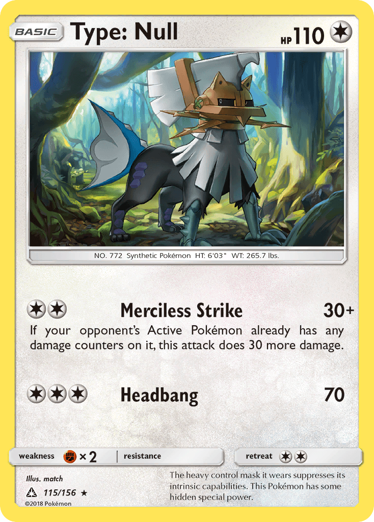 Type: Null Pokémon card