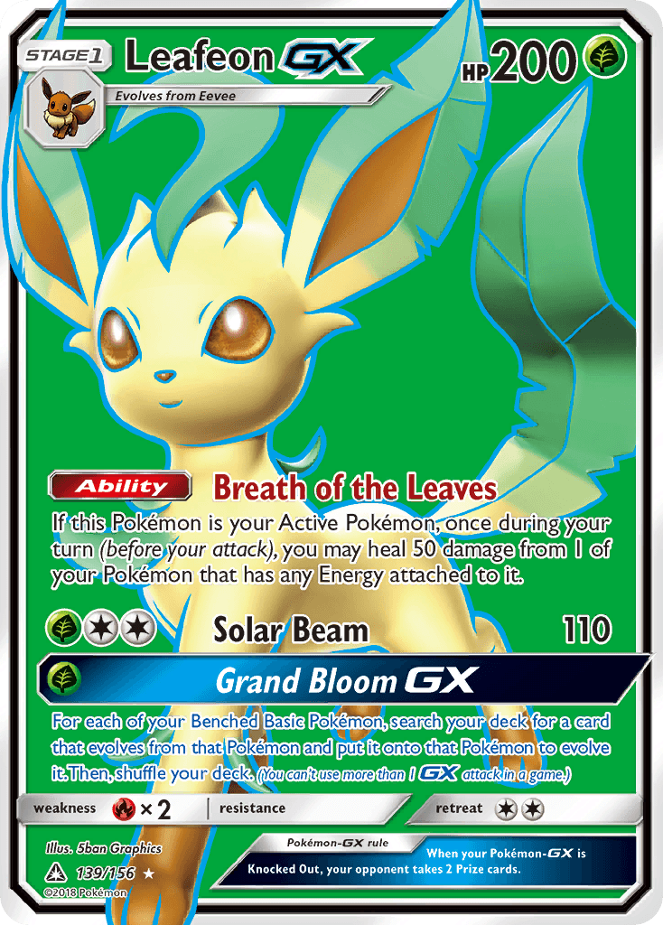 Leafeon-GX Pokémon card