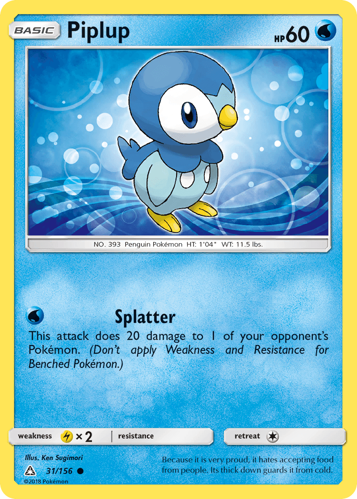 Piplup Pokémon card